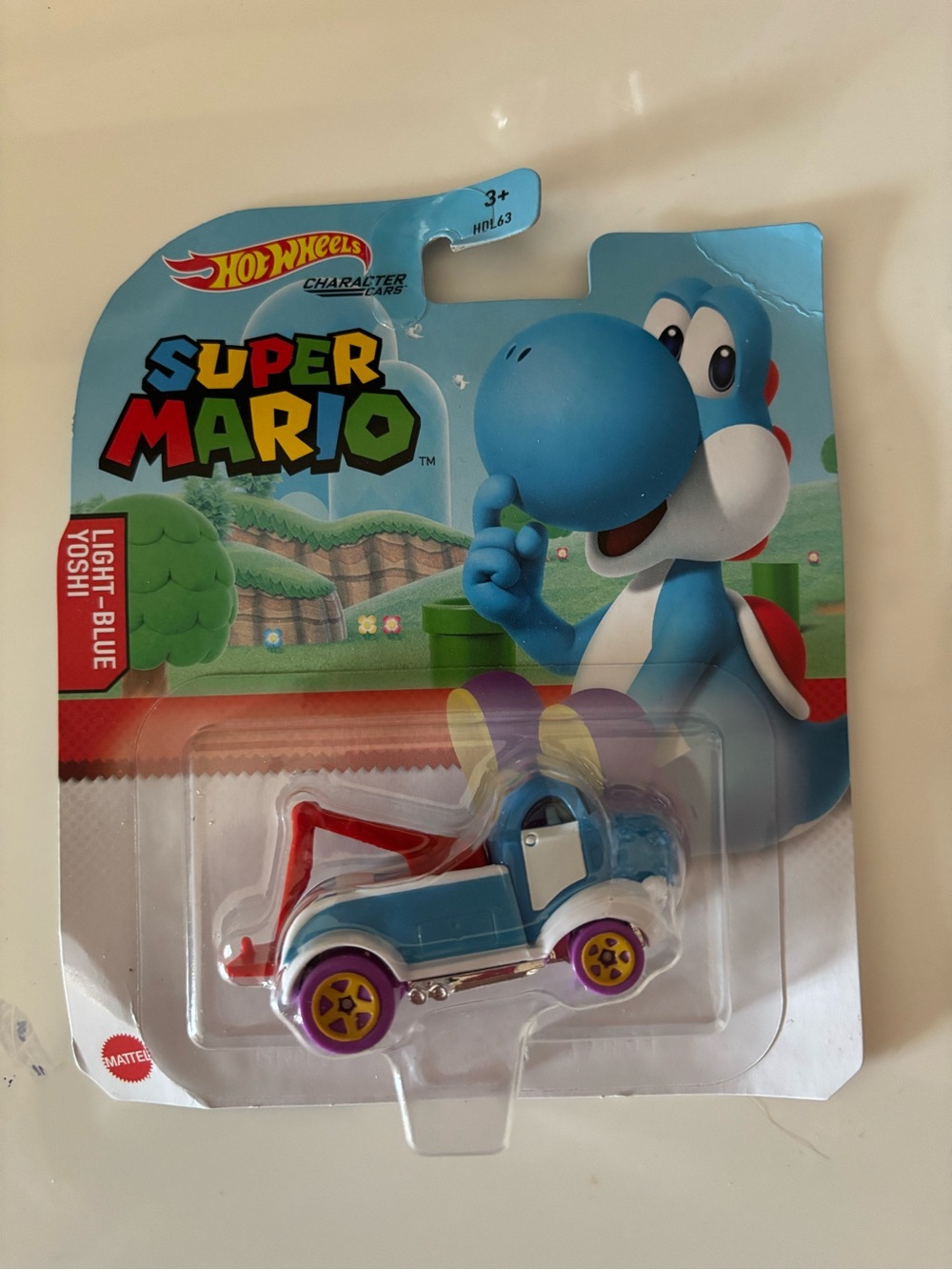 Mattel Hot Wheels Super Mario Light Blue Yoshi Roadster